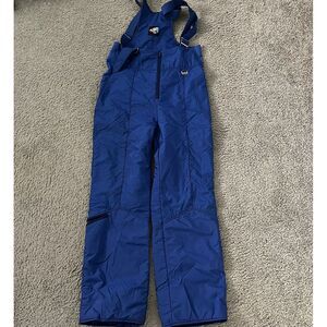 Mountain Goat Womens Skiwear Blue Snow Bibs - Large
